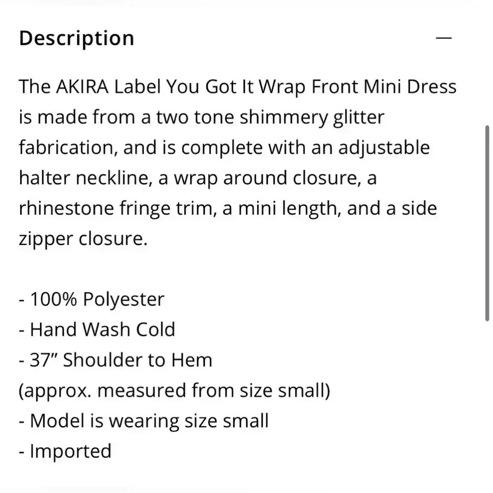 AKIRA “YOU GOT IT WRAP FRONT MINI DRESS” - Blue multi small NWT - Picture 8 of 13